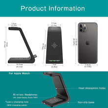 Load image into Gallery viewer, Ultra Charge Pro 3 in 1 Wireless Charger Stand